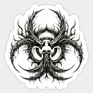 Sinister Biohazard Symbol Sticker